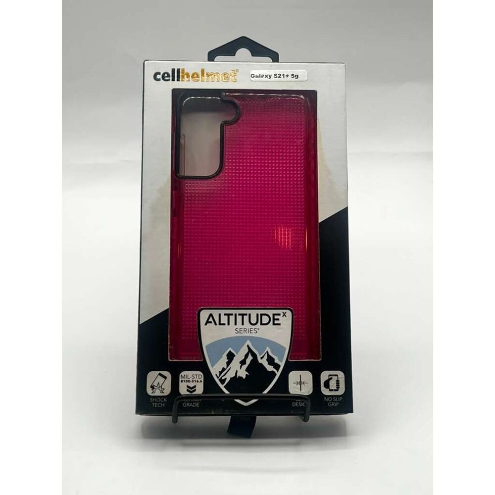 Cellhelmet Altitude X Series Case for Samsung Galaxy S21 Plus 5G - Red Clear